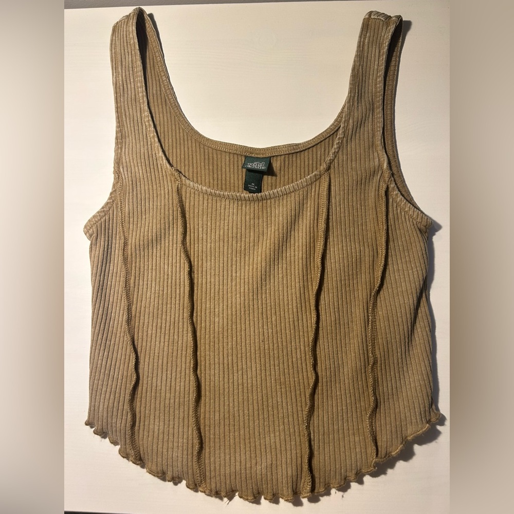 Wild Fable brown ribbed tank top